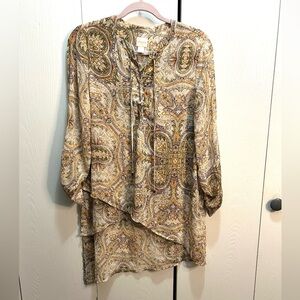 Chico's Multicolor Print Tunic Top